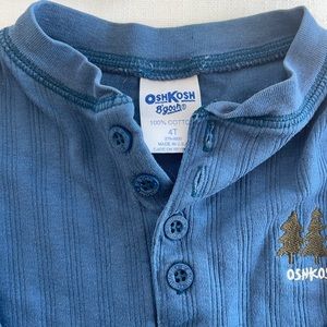 OshKosh B’gosh 4T Blue Henley Top Shirt